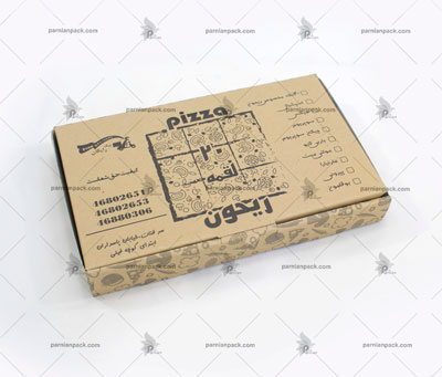 جعبه پیتزا پیده کرافت چاپ مشکی