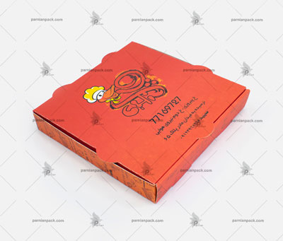 جعبه پیتزا معمولی چاپ قرمز