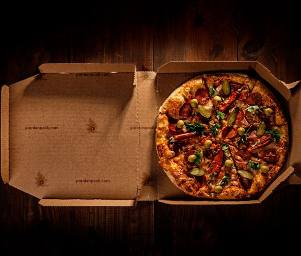 جعبه پیتزا کرافت شش ضلعی