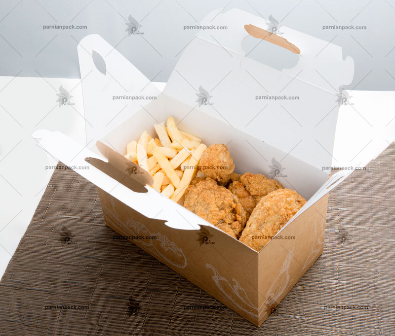 جعبه دسته دار مرغ سوخاری