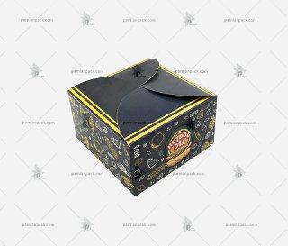 چاپ جعبه برگر درب هلالی