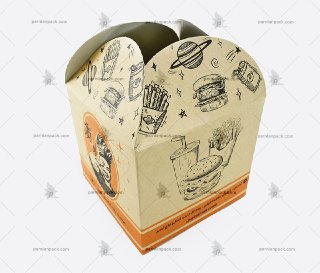 جعبه برگر درب هلالی
